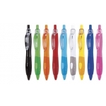 Plastikowy długopis z ergonomicznym uchwytem i przeźroczystymi elementami