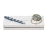 Zestaw CPBH372 - wieszak na torebkę CAH320 "Etincelle" + długopis CSM3724  "Mini aquarelle Caporal" - Zdjęcie