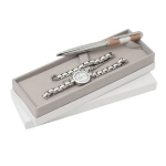 Zestaw CPBM359 – zegarek CMM323 ”Pompadour Blanc”+ długopis CSR3594 ”Caravage Rose” - Zdjęcie