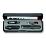 Zestaw z lataką Maglite-Solitaire LED i czarny scyzorykiem Victorinox Classic 58 mm - Zdjęcie