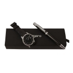 Zestaw UPBD131 – zegarek UMD1315 ”Ezio Black” + długopis USY1374 ”Volterra” - Zdjęcie