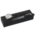 Zestaw zegarek Alceo Silver + długopis Simply U - Zdjęcie