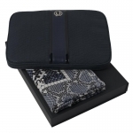 Zestaw szal + torba na laptop seria Pitone Blue - Zdjęcie