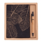 Zestaw Porto - notes z długopisem, brązowy - Zdjęcie