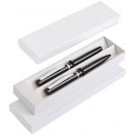 Zestaw: metalowy długopis i pióro kulkowe w eleganckim pudełku