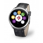 MyKronoz Smartwatch ZEROUND-PREMIUM-SILVER/BLACK LEATHER BAND (+ BLACK SILICON BAND) - Zdjęcie