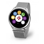 MyKronoz Smartwatch ZEROUND-PREMIUM-SILVER/SILVER METAL BAND (+ BLACK SILICON BAND) - Zdjęcie