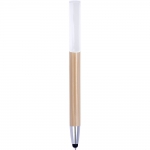 Bambusowy długopis, touch pen, stojak na telefon - Zdjęcie