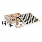 Zestaw gier, szachy, warcaby, domino i mikado - Zdjęcie