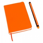 Notatnik ok. A6 z długopisem z zatyczką, touch pen - Zdjęcie
