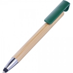 Bambusowy długopis, touch pen, stojak na telefon - Zdjęcie