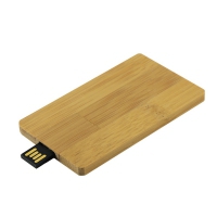 Bambusowa pamięć USB `karta kredytowa`
