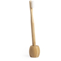 Bambusowa szczoteczka do zębów ze stojakiem