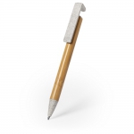 Bambusowy długopis, elementy ze słomy pszenicznej, stojak na telefon - Zdjęcie