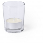 Szklany świecznik, świeczka zapachowa - Zdjęcie
