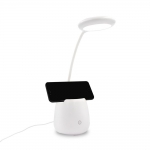Lampka na biurko, głośnik bezprzewodowy 3W, stojak na telefon, pojemnik na przybory do pisania - Zdjęcie