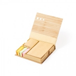 Bambusowy zestaw do notatek, karteczki samoprzylepne - Zdjęcie