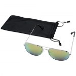 Okulary przeciwsłoneczne Aviator z lustrzanymi, kolorowymi soczewkami - Zdjęcie