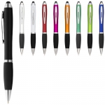 Długopis z kolorowym stylusem i czarnym uchwytem Nash - Zdjęcie