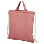 Plecak Pheebs z bawełnianym sznurkiem ściągającym z recyklingu o gramaturze 150 g/m² - Zdjęcie