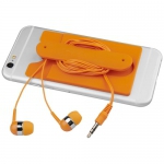 Słuchawki douszne z kablem i silikonowy portfel Wired - Zdjęcie