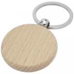 Okrągły brelok do kluczy Giovanni z drewna bukowego - Zdjęcie