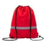 Plecak promocyjny z taśmą odblaskową, czerwony - Zdjęcie