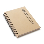Notes z magnesem na długopis Attract, beżowy - Zdjęcie