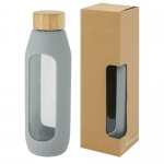 Tidan Butelka z borokrzemianowego szkła o pojemności 600 ml z silikonowym uchwytem - Zdjęcie