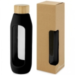 Tidan Butelka z borokrzemianowego szkła o pojemności 600 ml z silikonowym uchwytem - Zdjęcie
