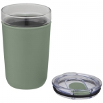 Szklany kubek Bello o pojemności 420 ml z zewnętrzną ścianką z plastiku z recyklingu