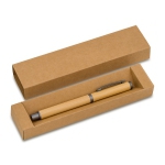 Bambusowy długopis w pudełku Machino, beżowy - Zdjęcie