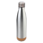 Butelka próżniowa z korkowym spodem Jowi 500 ml, srebrny - Zdjęcie
